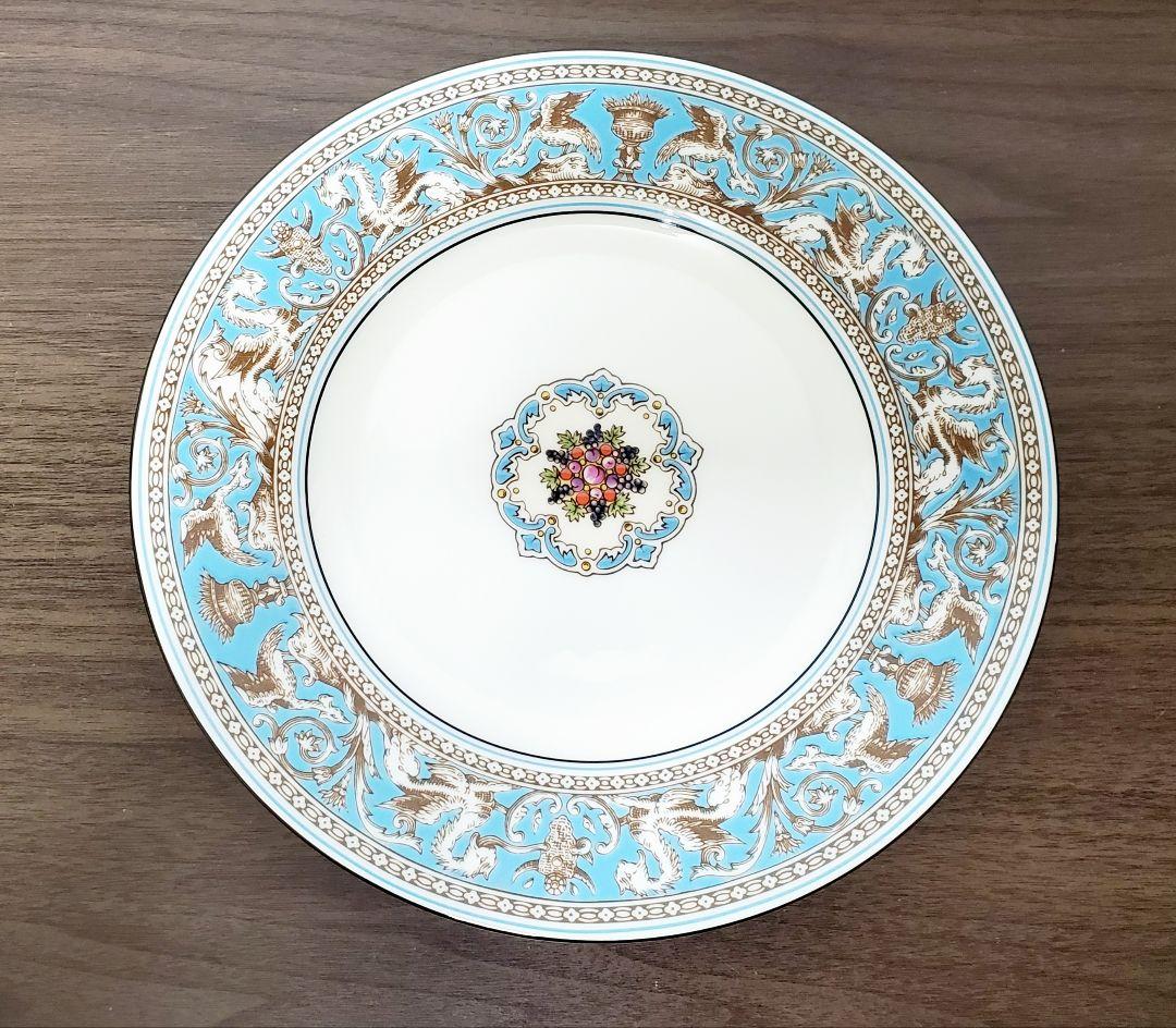 S17ウェッジウッド フロレンティーン　ターコイズプレート　メイン　取り皿セット