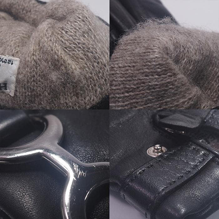 エルメス HERMES グローブ 手袋 サイズ7 ラムスキン カシミヤ