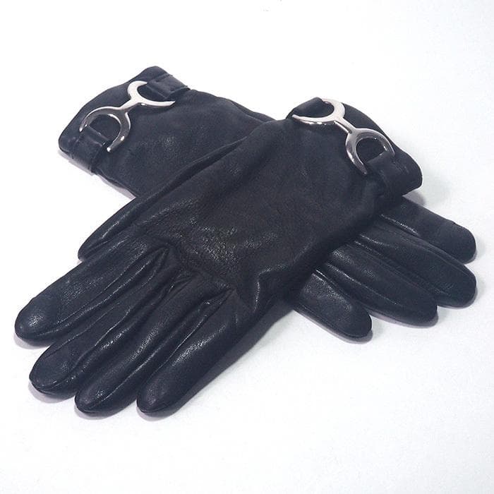 エルメス HERMES グローブ 手袋 サイズ7 ラムスキン カシミヤ