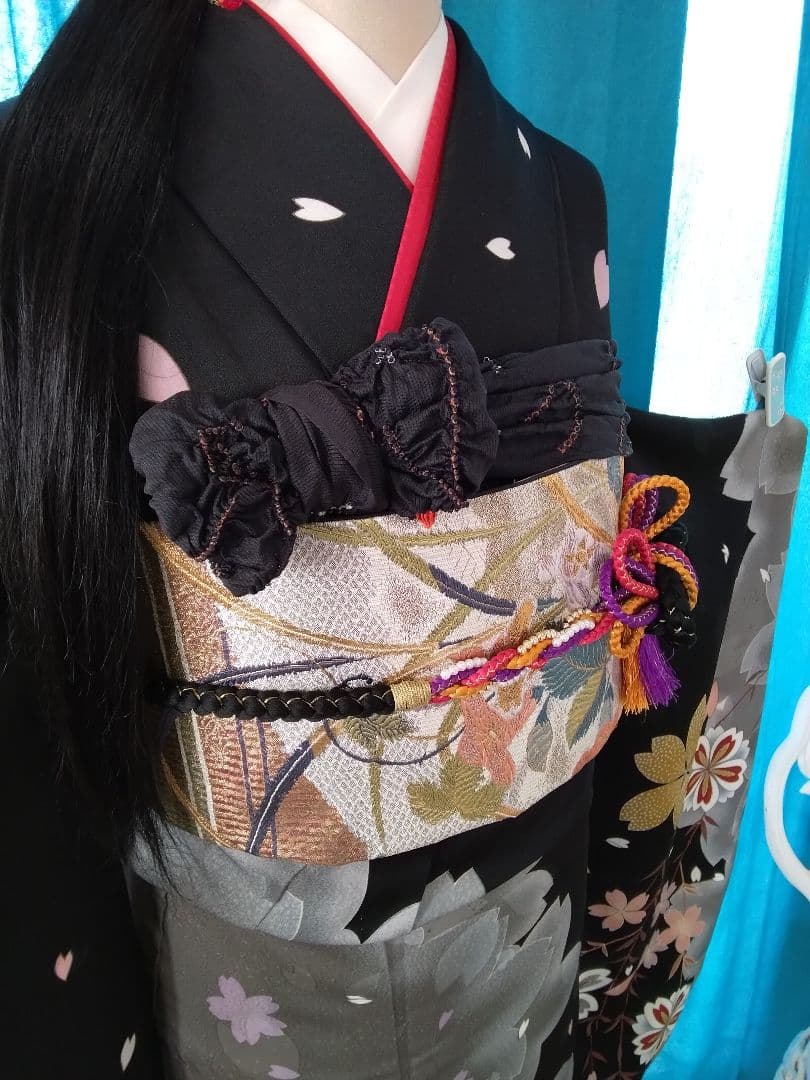 振袖フルセット、正絹振袖成人式、重ね衿帯揚げ帯締め、西陣袋帯、長襦袢