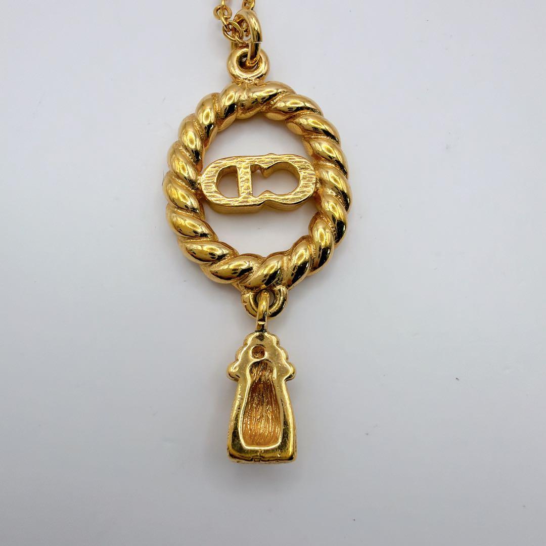 ディオール Dior タッセルデザイン CDロゴ ヴィンテージ ネックレス