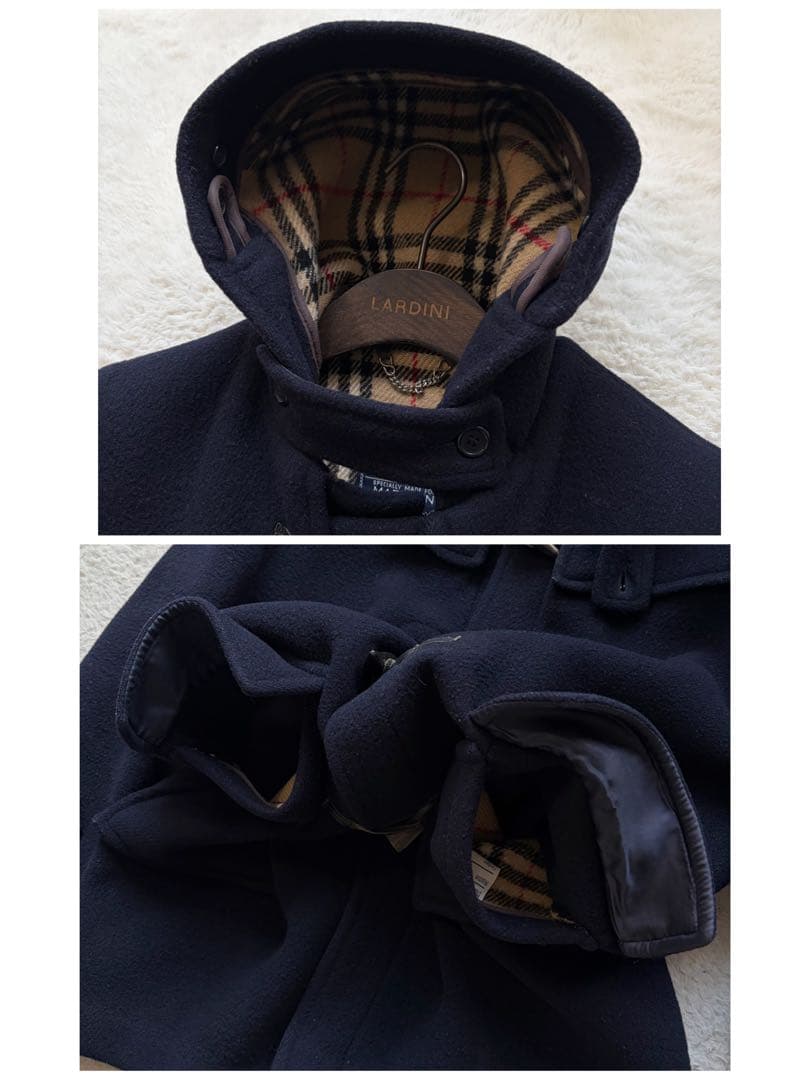 【丸善別注】バーバリーズ ダッフルコート ノバチェック ネイビー 英国製 超希少