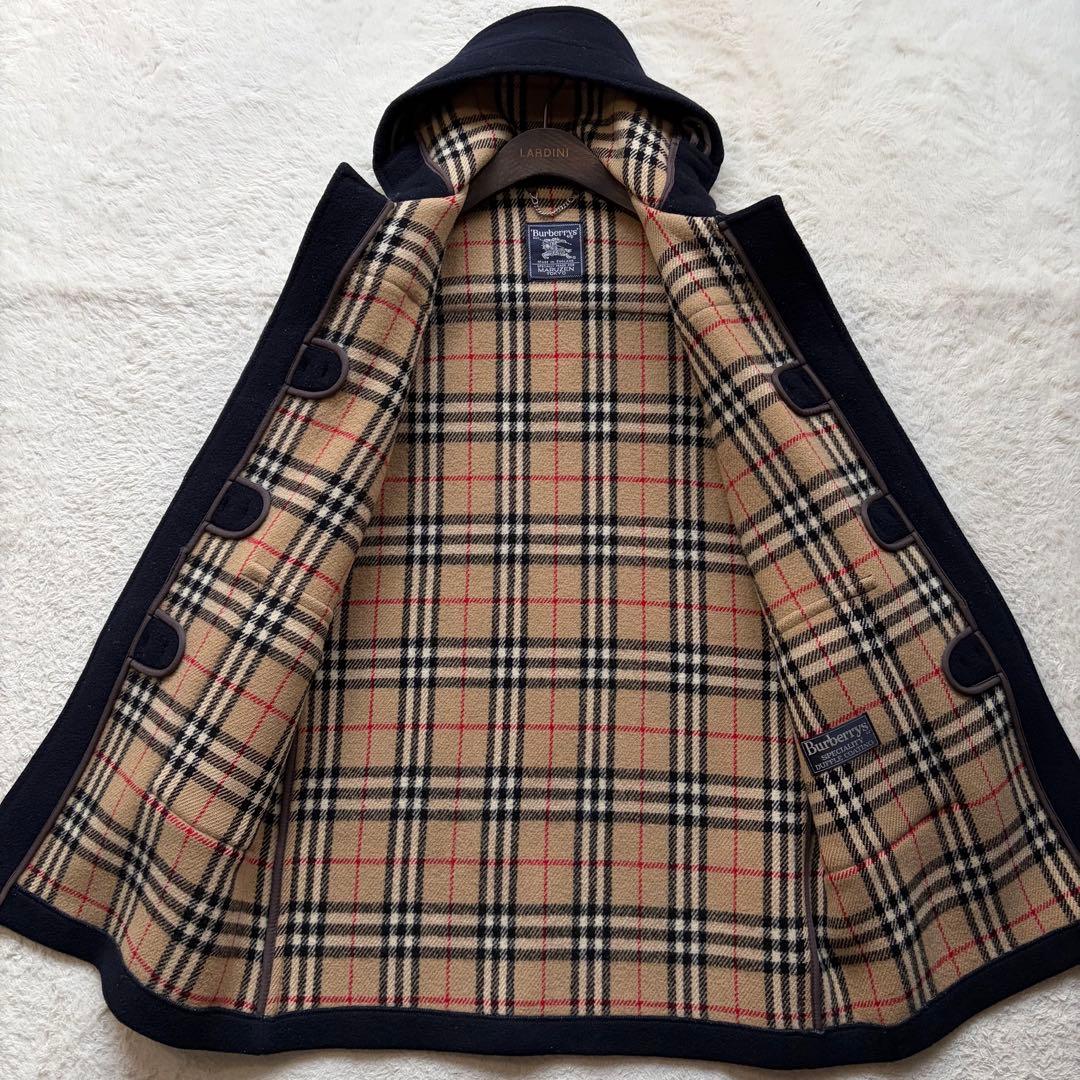 【丸善別注】バーバリーズ ダッフルコート ノバチェック ネイビー 英国製 超希少