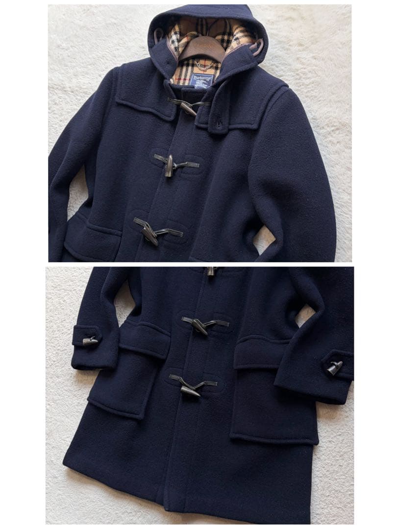 【丸善別注】バーバリーズ ダッフルコート ノバチェック ネイビー 英国製 超希少