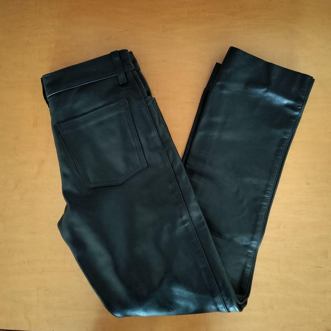 VANSON バンソン 33インチ USA製 レザーパンツ W33 ブラック