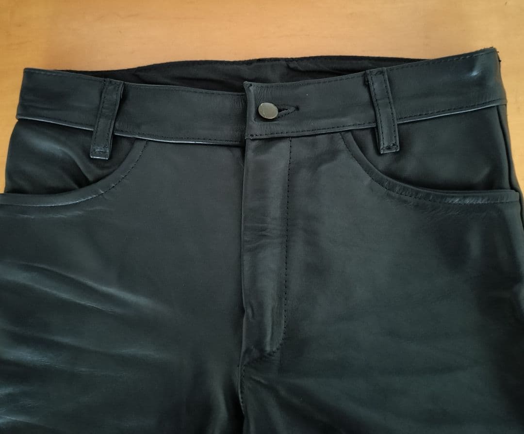 VANSON バンソン 33インチ USA製 レザーパンツ W33 ブラック