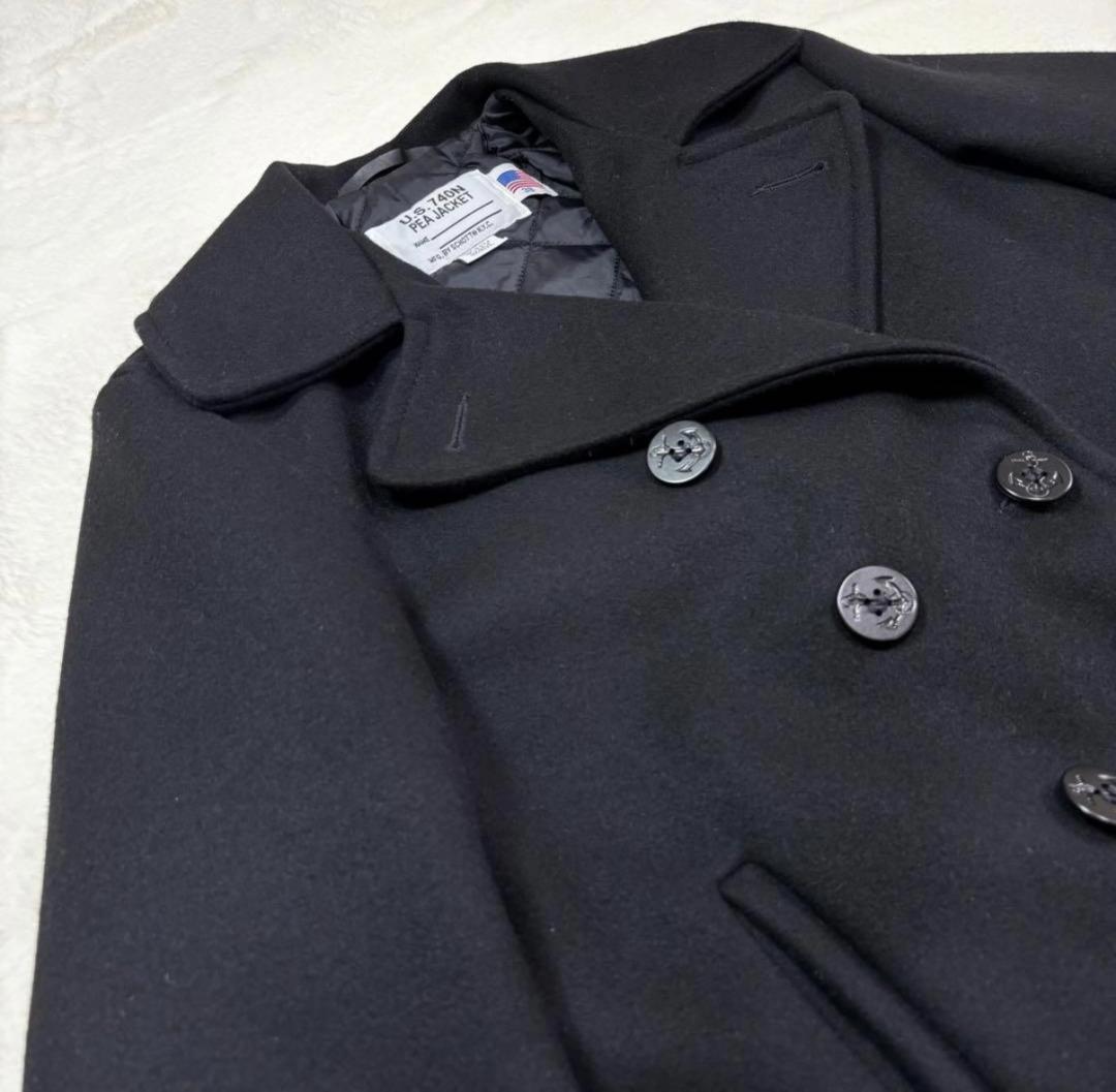 美品Schott U.S.740N ブラック ピーコート 38