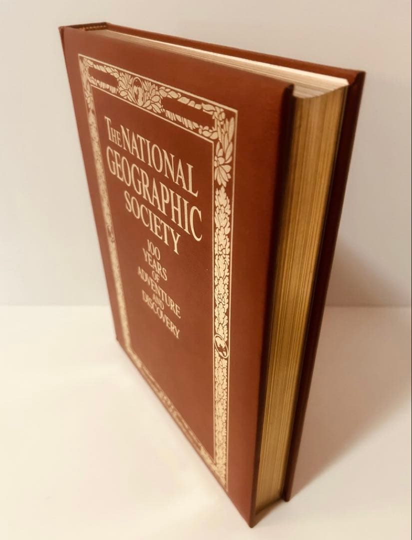 初版未開封革張3方金National Geographic 100年の発見と冒険