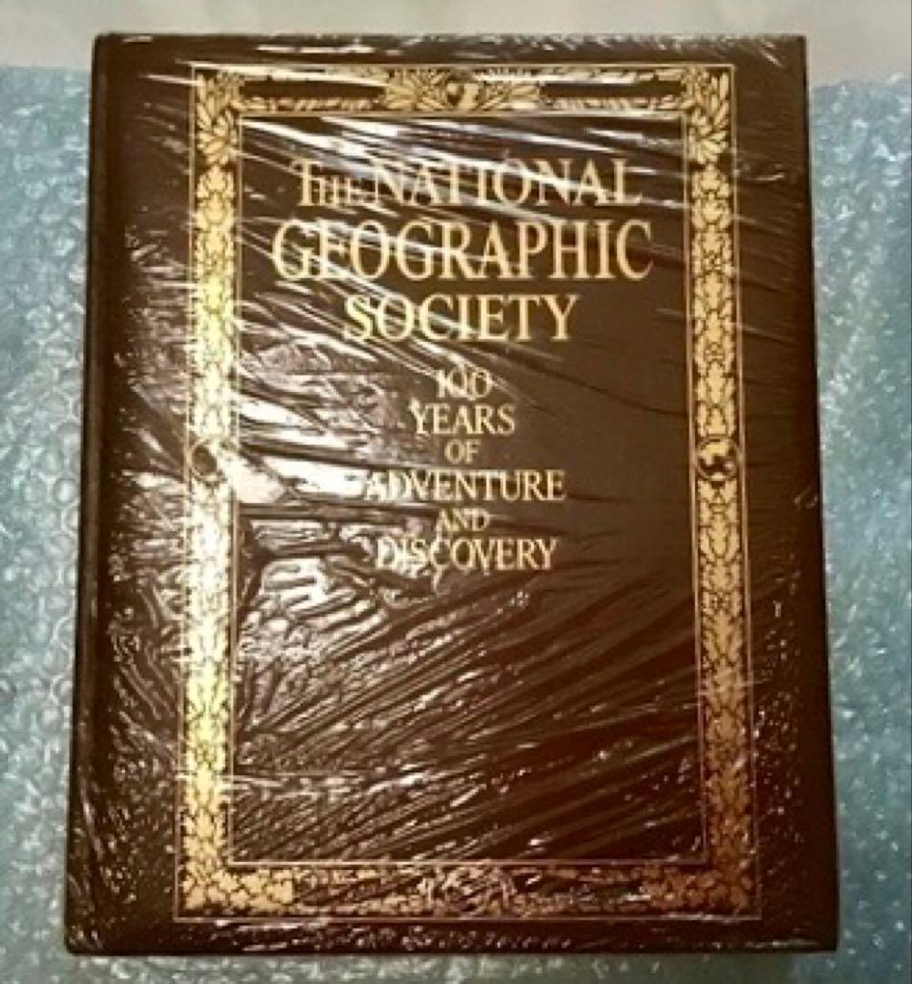 初版未開封革張3方金National Geographic 100年の発見と冒険