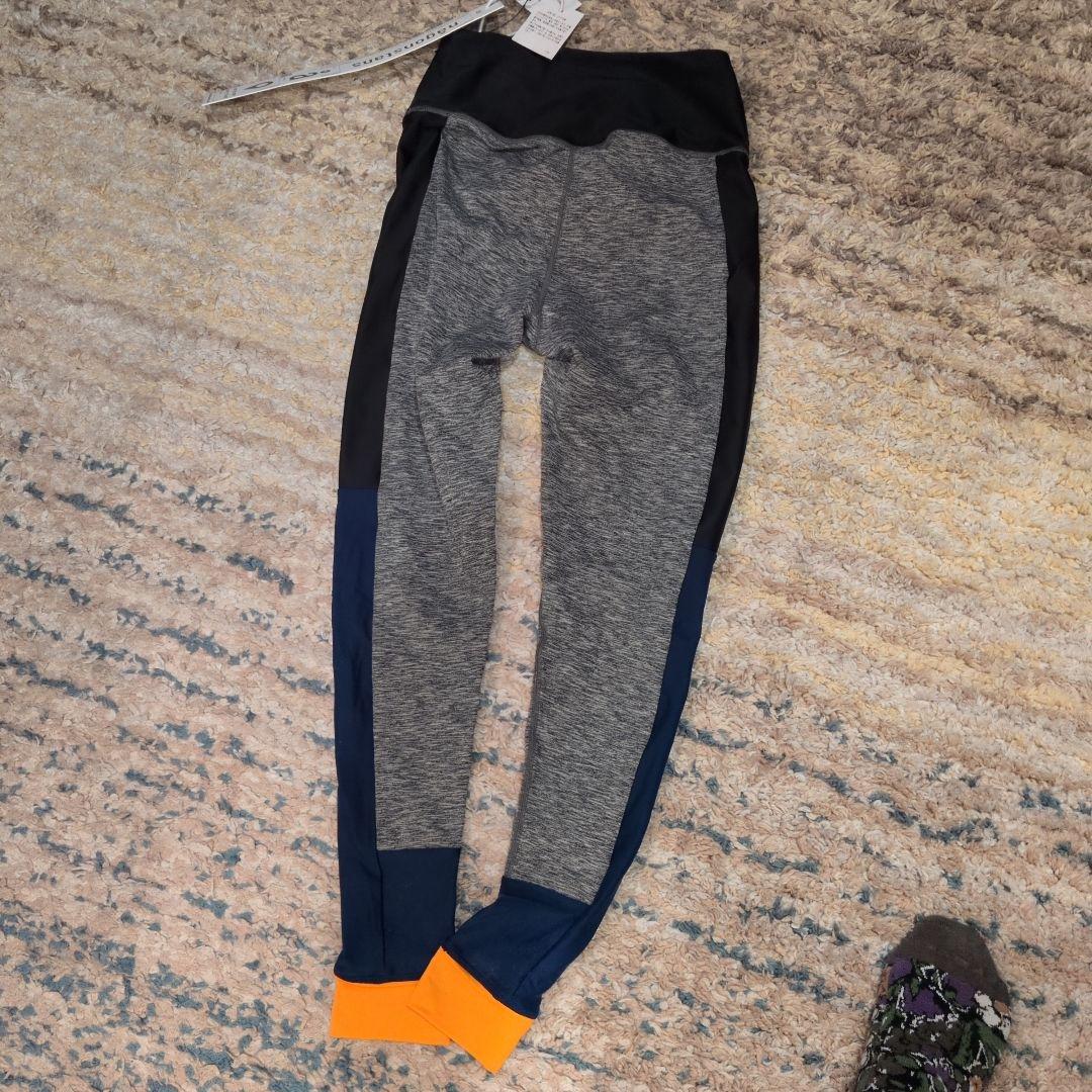 24年購入ナゴンスタンス　スリムフィット レギンス グレー/ネイビー/オレンジ