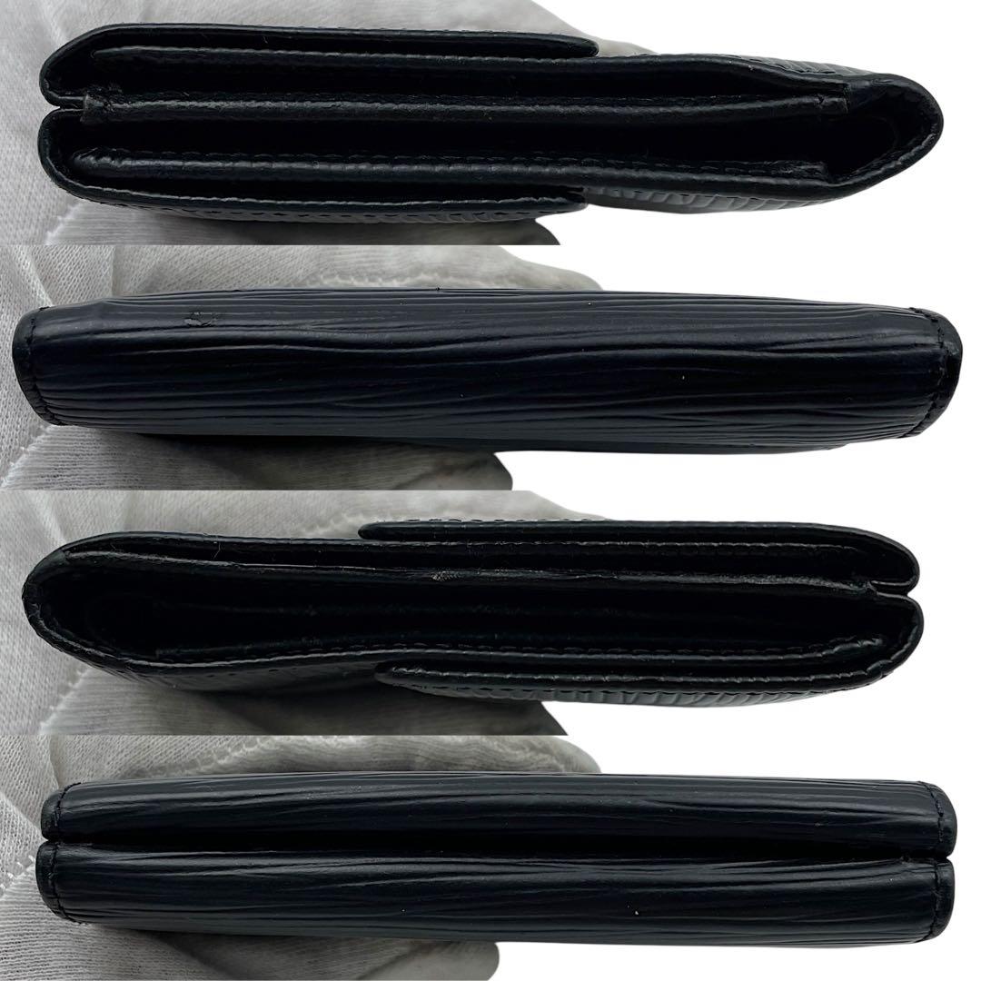 【美品】LOUIS VUITTON ルイヴィトン　折り財布　エピ　黒　ブラック