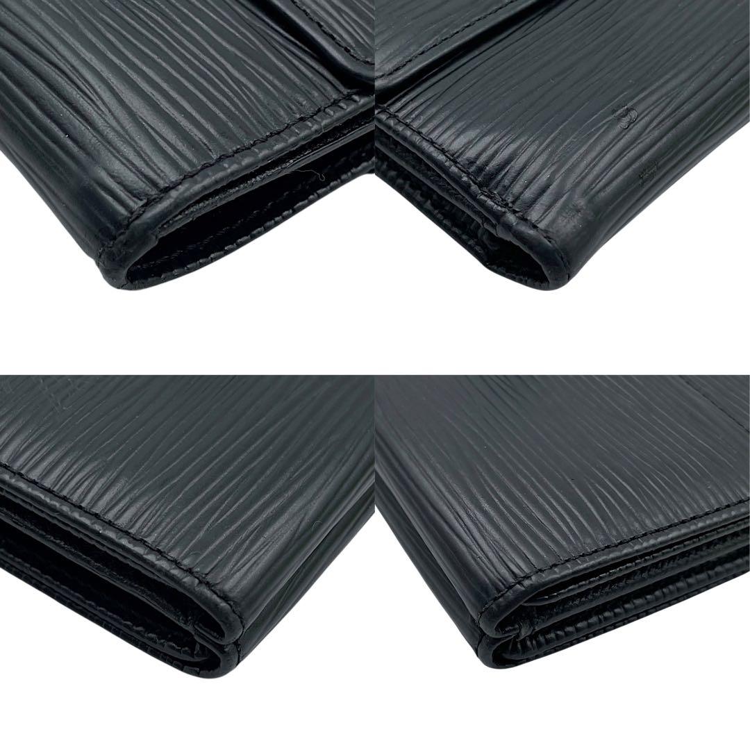 【美品】LOUIS VUITTON ルイヴィトン　折り財布　エピ　黒　ブラック