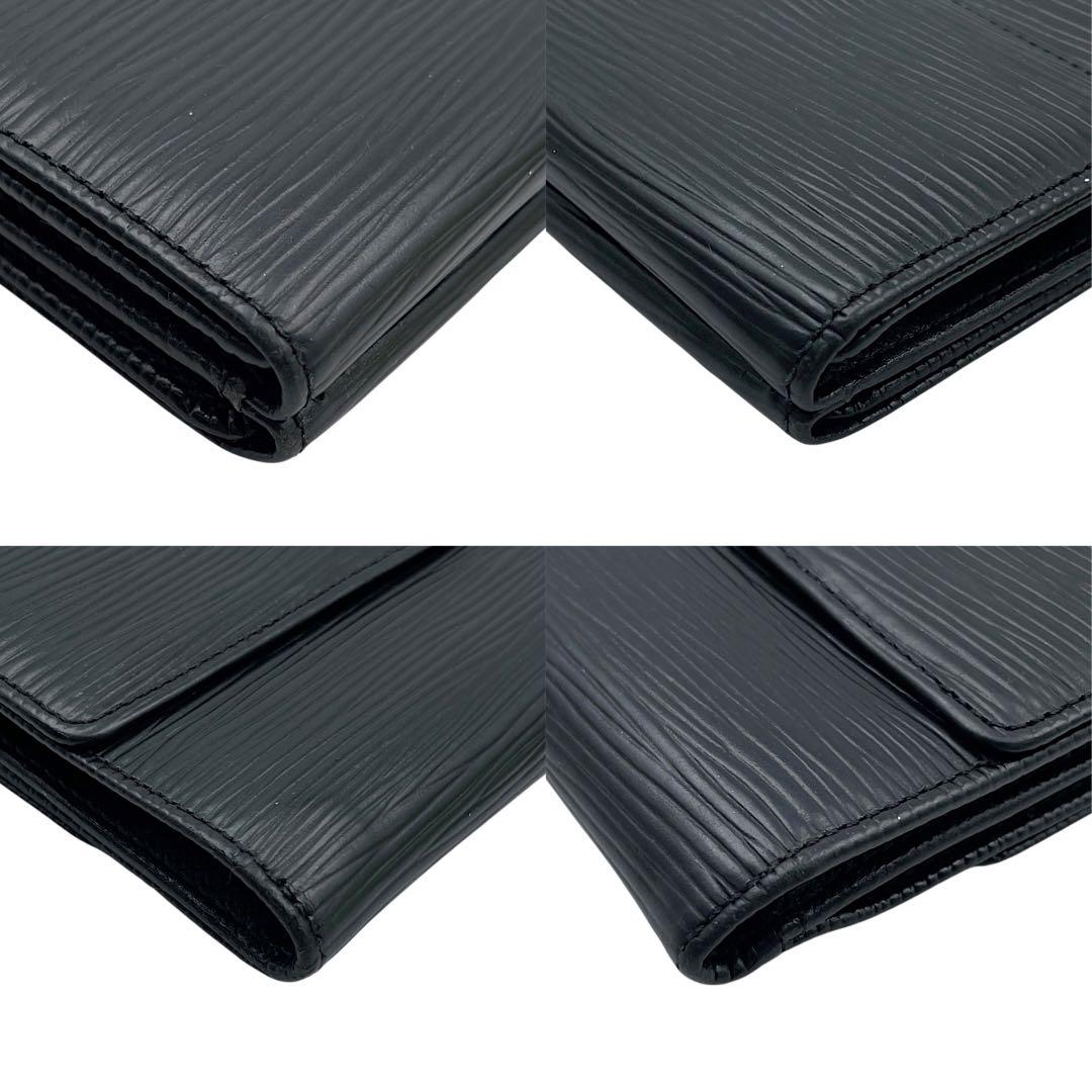 【美品】LOUIS VUITTON ルイヴィトン　折り財布　エピ　黒　ブラック