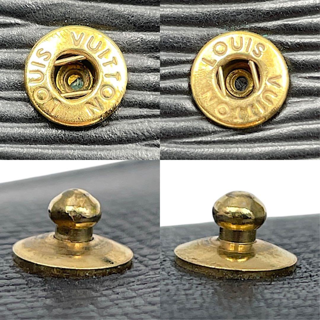 【美品】LOUIS VUITTON ルイヴィトン　折り財布　エピ　黒　ブラック