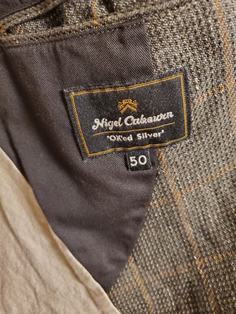 ナイジェルケーボン　コブラージャケット　ヘンプチェック　107800円