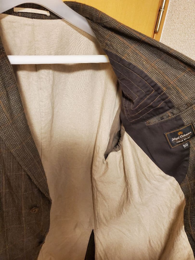 ナイジェルケーボン　コブラージャケット　ヘンプチェック　107800円