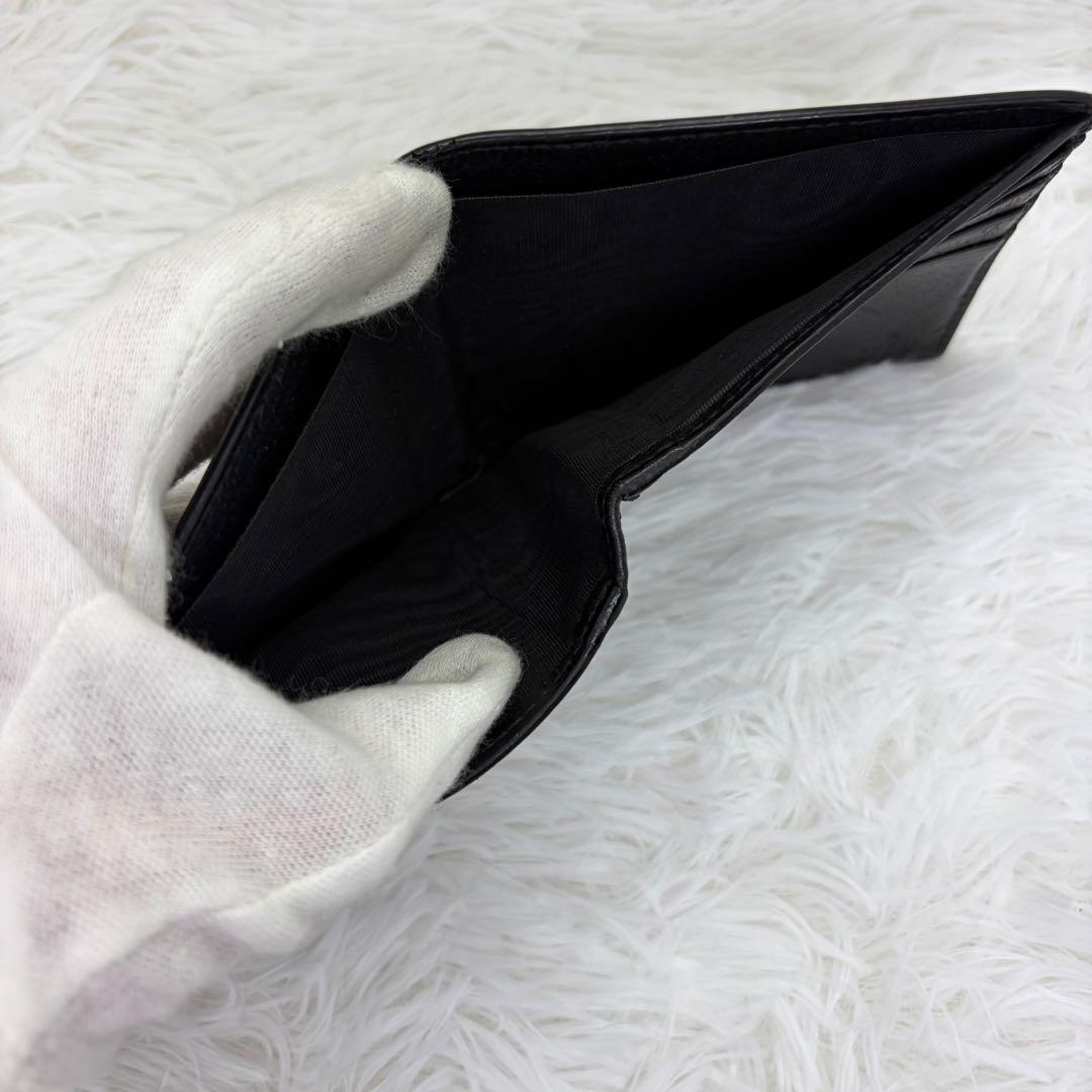 美品✨️グッチ 二つ折り財布 アニマリエ ビー 蜂 ハチ レザー ブラック