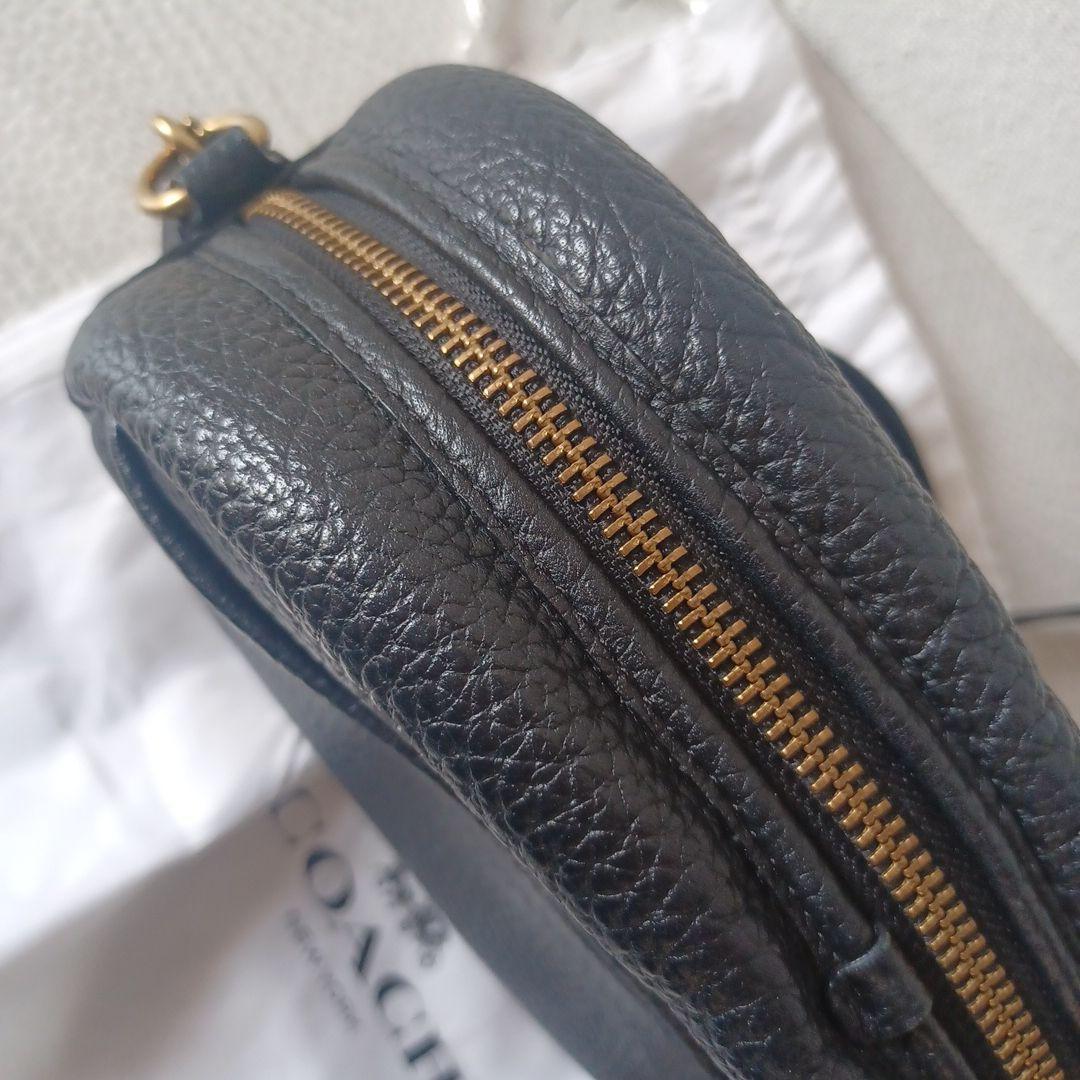 COACH コーチ　カメラバッグ　ターンロック　ブラック　ショルダーバッグ