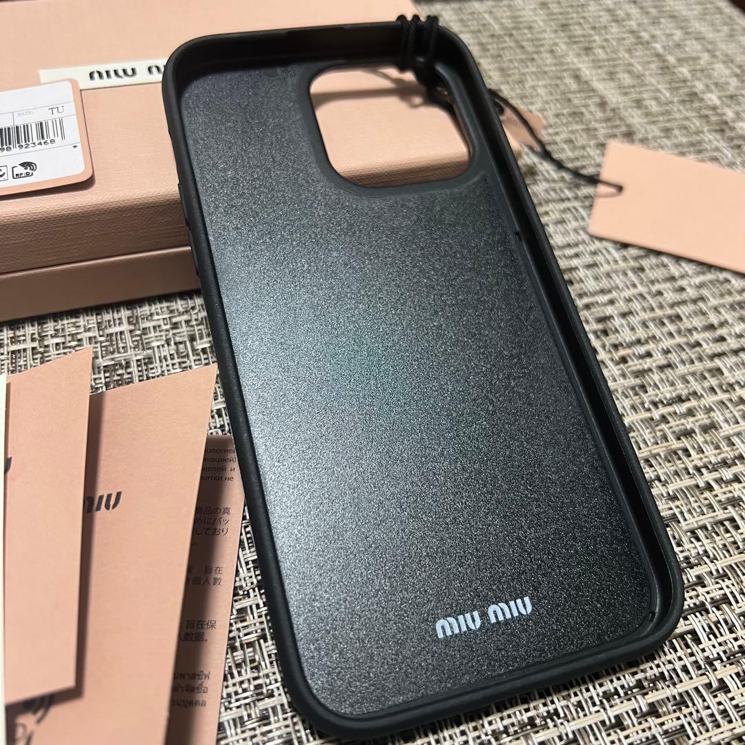 MIU MIU iPhone14pro maxケース ブラック新品未使用 箱付き