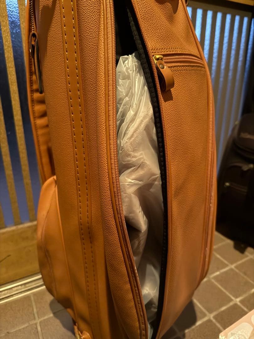 キャメル レザー ゴルフバッグ キャディバッグ