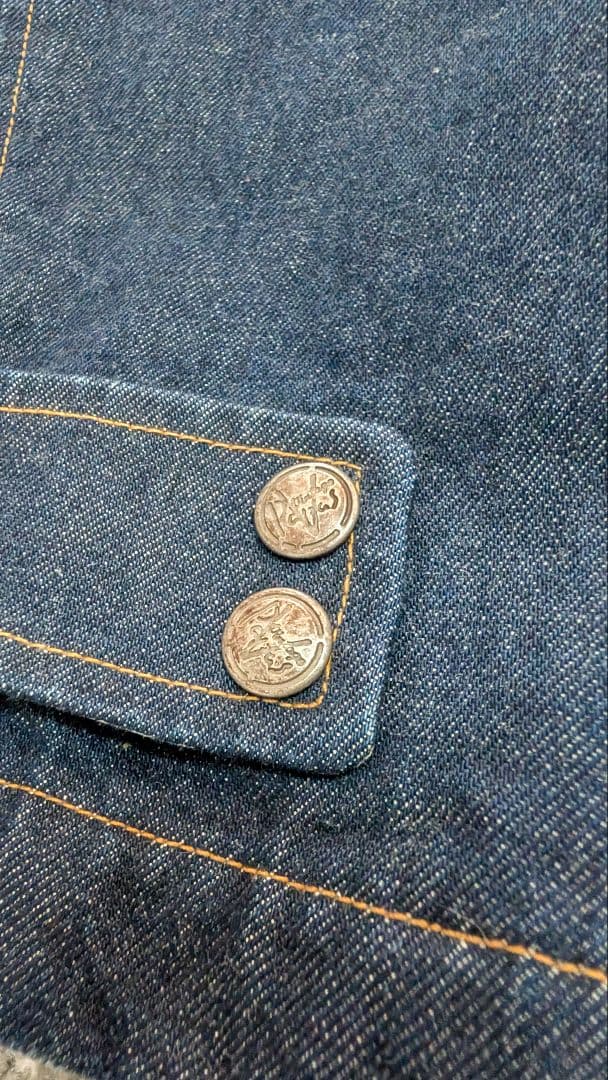 【美品】パパス　PAPAS デニムダッフルコート Ｌサイズ