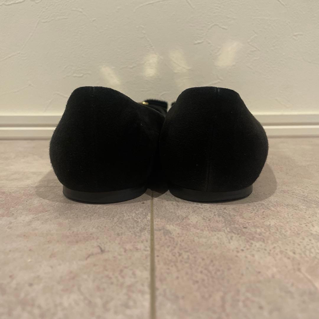 フェラガモ パンプス フラットバレエシューズ　6 D リボン