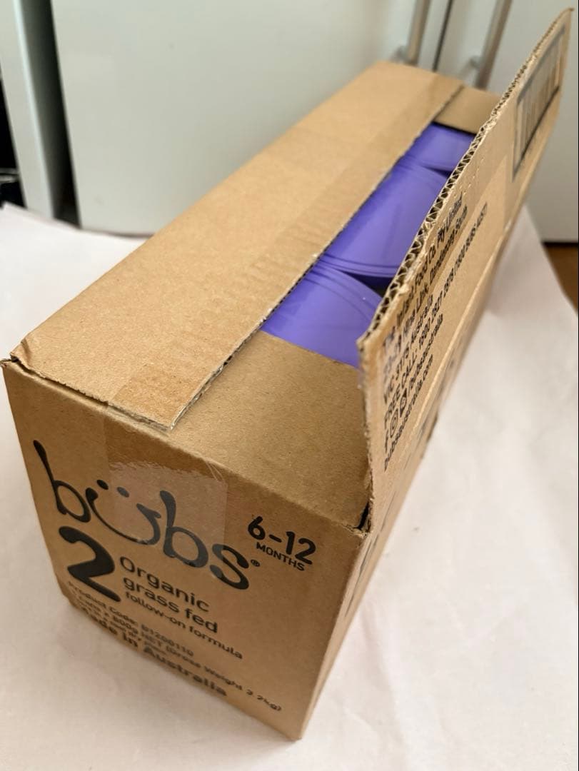 バブス bubs オーガニック粉ミルク 牛 ステップ2 800g×3缶　セット