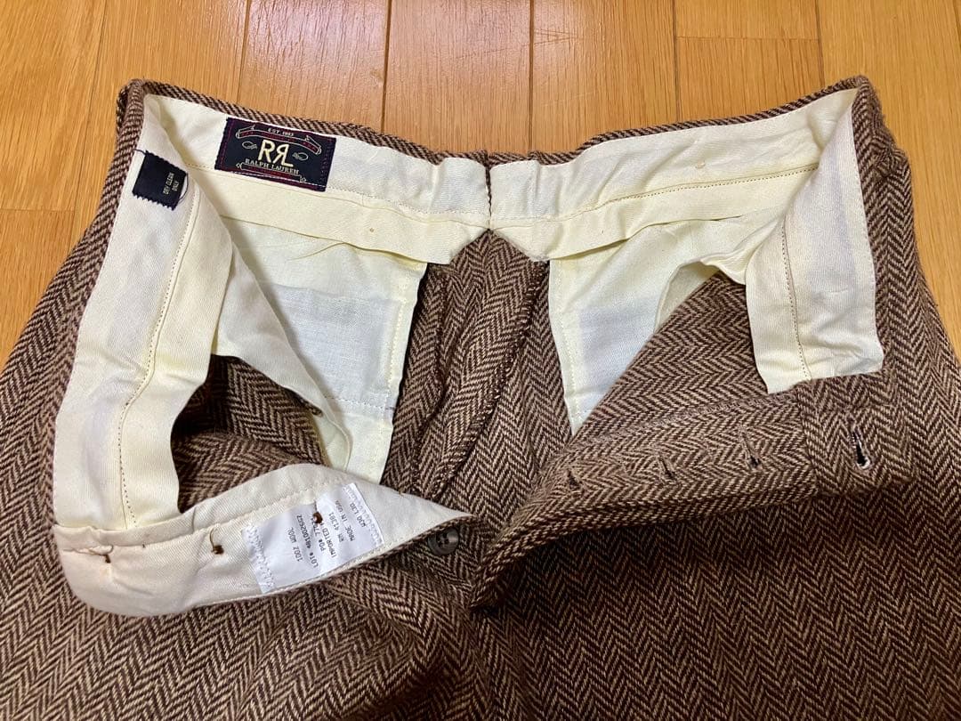 90s RRLヘリンボーン ウールパンツ　W30 made in USA