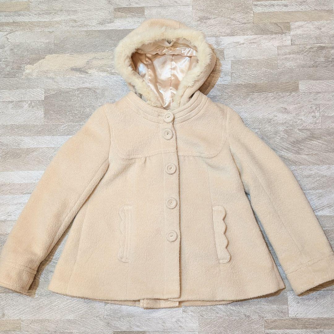 ★冬物最終セール★LIZ LISA 裏地ローズ柄 リボン Aラインコート