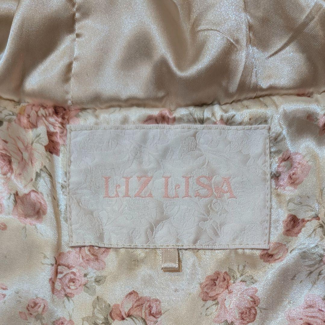 ★冬物最終セール★LIZ LISA 裏地ローズ柄 リボン Aラインコート