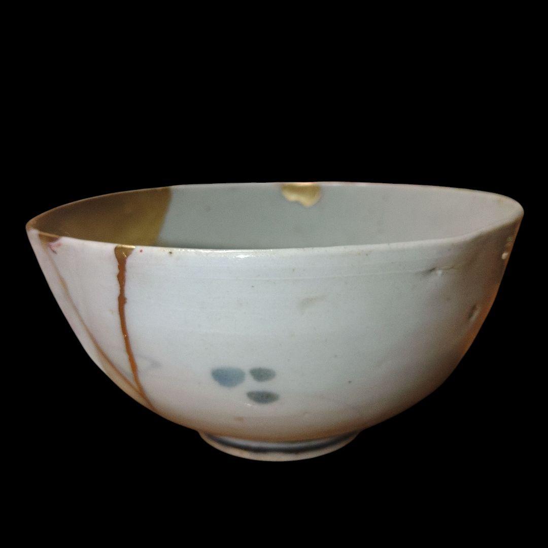 初期伊万里　ナズナ文染付碗　くらわんか　金継ぎ　骨董品　古美術