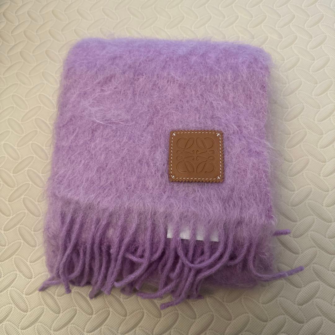 ロエベ♡ほぼ未使用♡紫♡マフラー♡美品