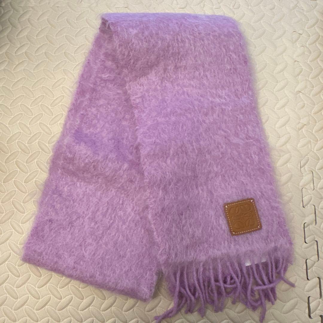 ロエベ♡ほぼ未使用♡紫♡マフラー♡美品