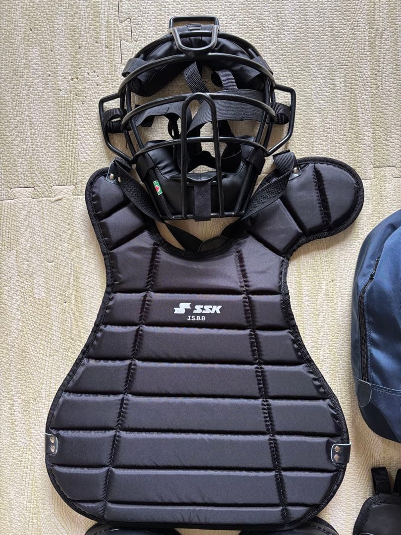 SSK ー般軟式キャッチャー防具キャッチャーズギア5点セット ブラック
