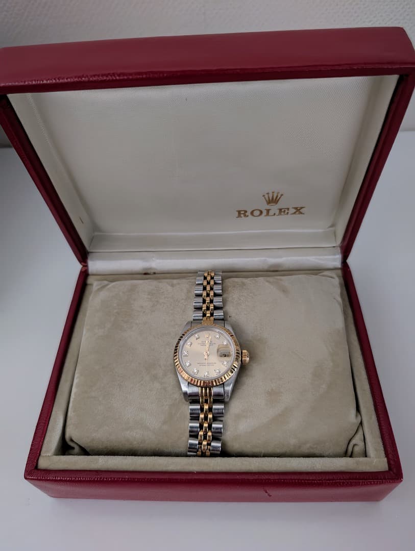 ROLEXロレックス デイトジャストコンビ 10Pダイヤ 中古 レディース