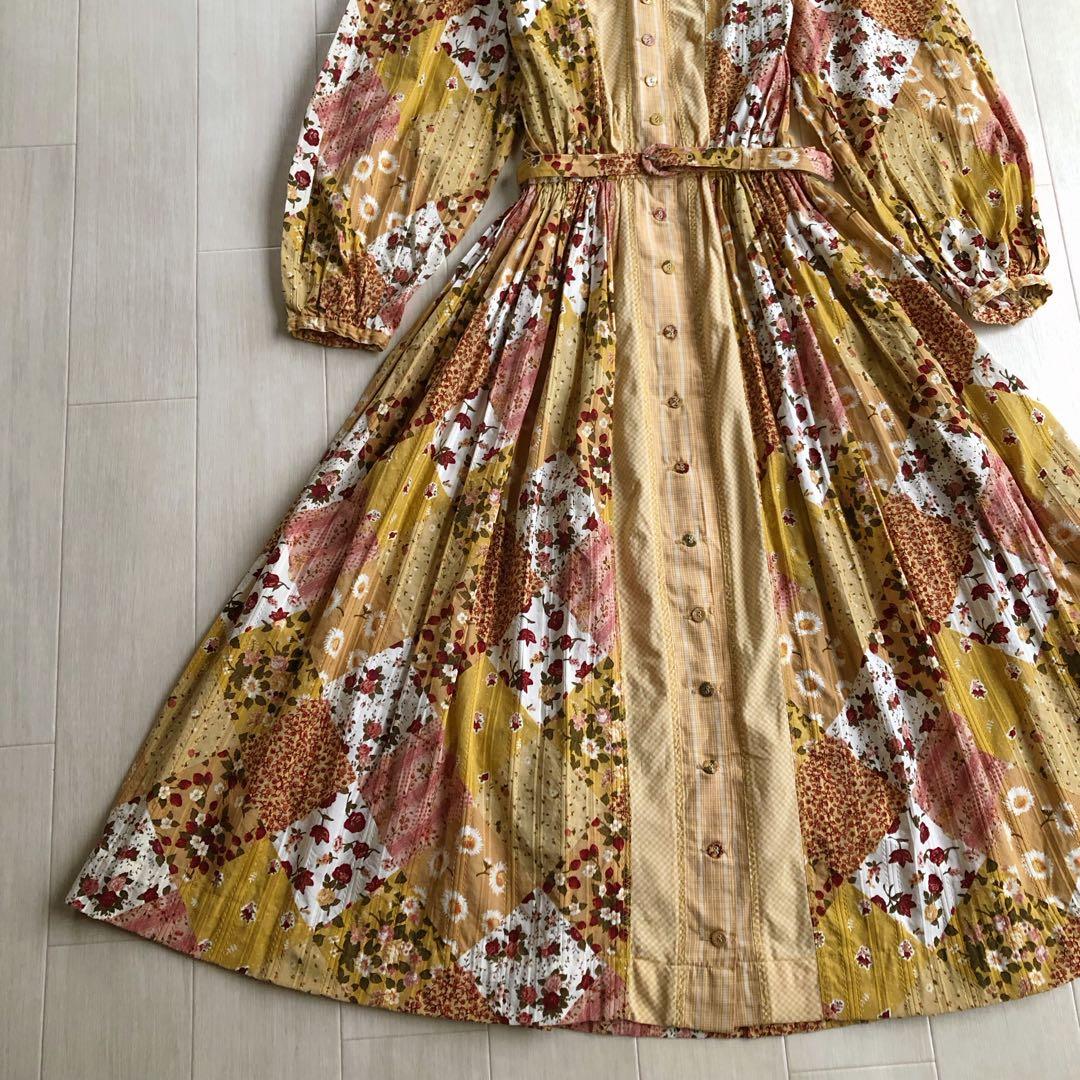 ケティ ketty ピンクハウス風 パッチワーク柄 いちご 花柄 ワンピース