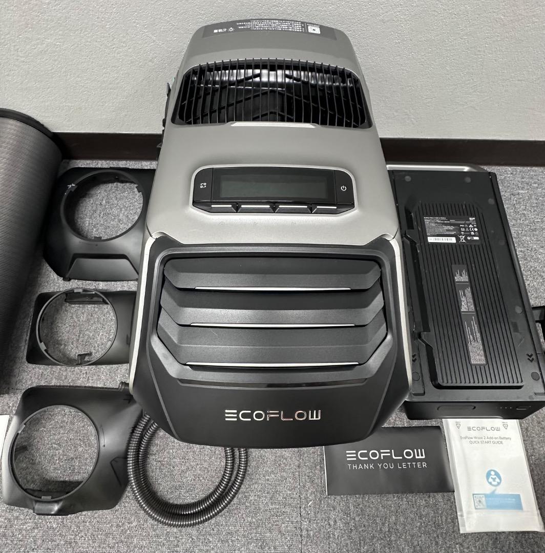 EcoFlow Wave 2 エアコン本体、バッテリー、別売り排気ダクトホース