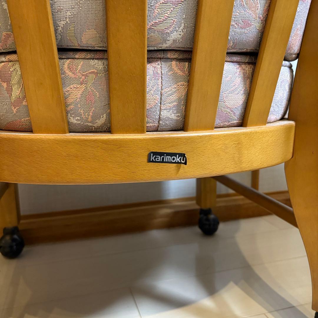 カリモク ダイニングチェア4脚セット キャスター付き karimoku