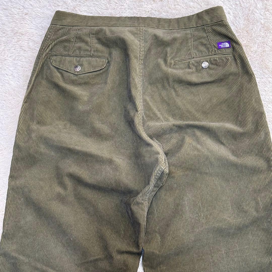 NT5155N PURPLE LABELコーデュロイ ワイドテーパードパンツ