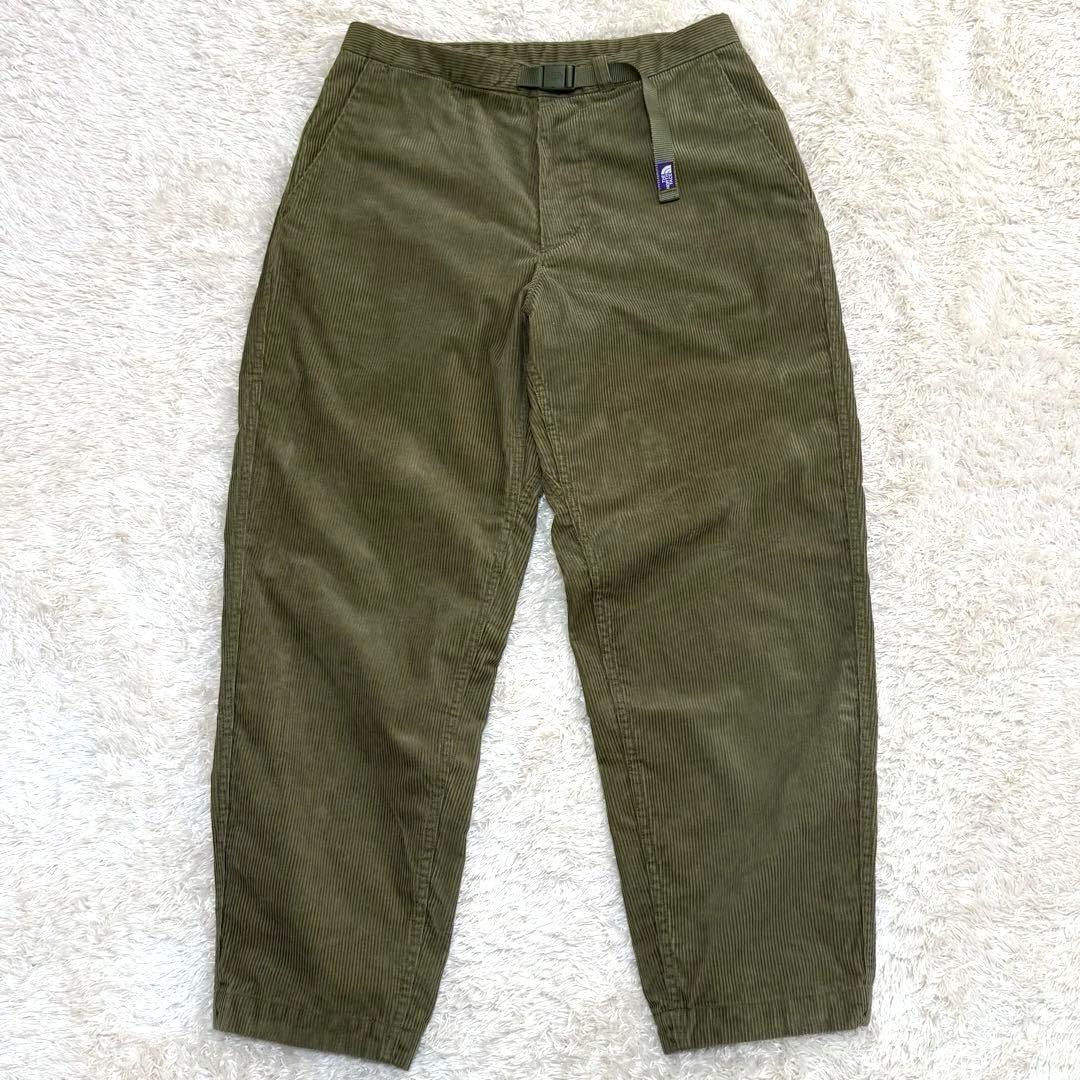 NT5155N PURPLE LABELコーデュロイ ワイドテーパードパンツ