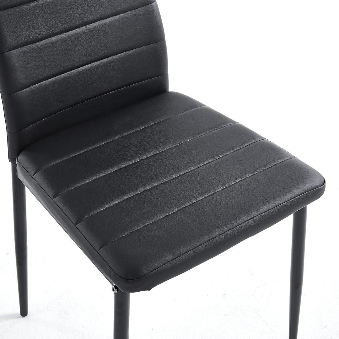 ダイニングチェア 4脚セット レザー 椅子 イス 食卓椅子 レトロ 北欧