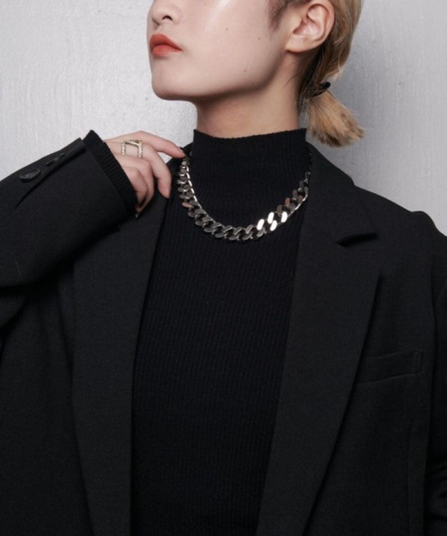 (最安値)大人気即完売Lui's 【mi-企画】シルバーチェーンネックレス