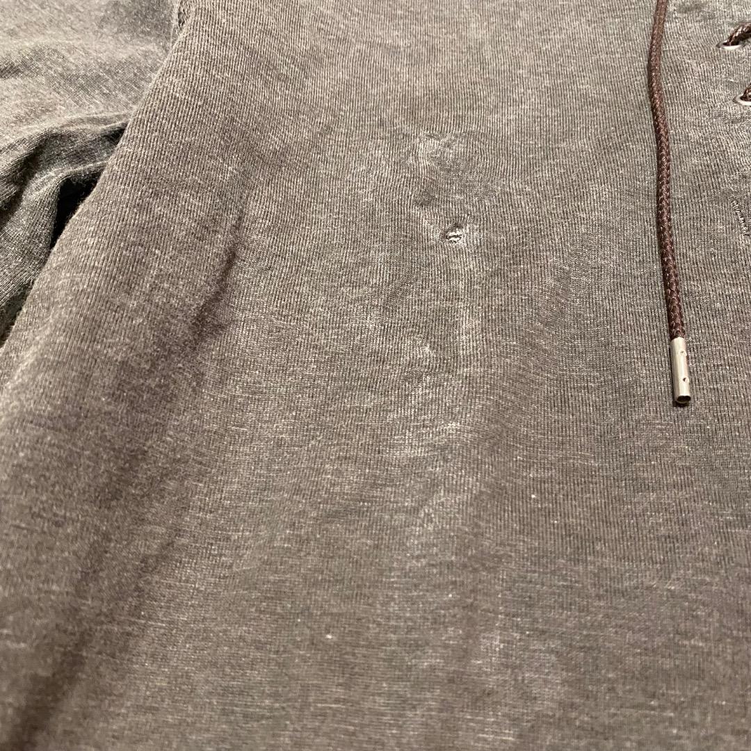 NICOLE CLUB ネオお兄系 ギャル男 y2k 編み上げネック ロンT