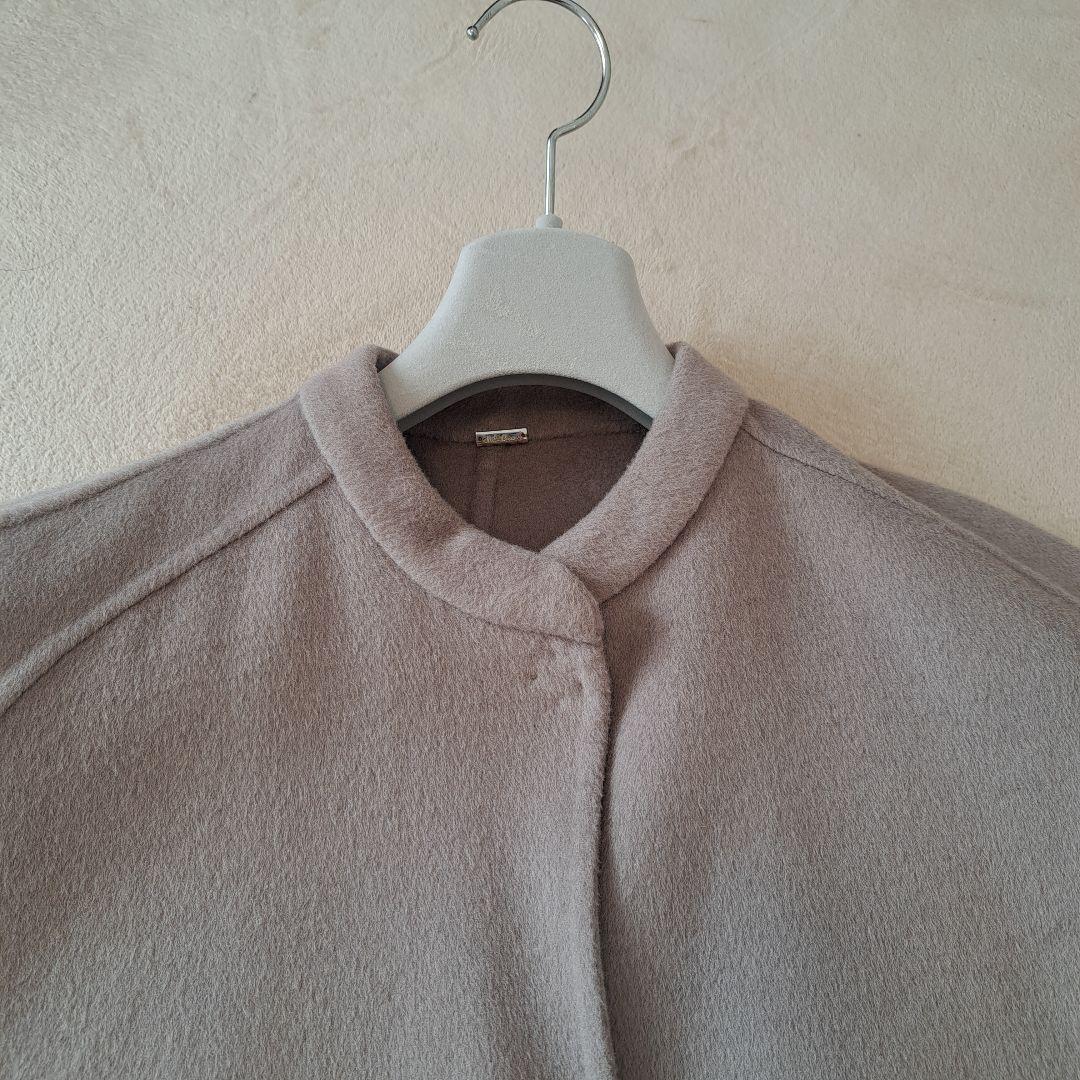 【美品】Mila Owen 23aw ウール混スタンドカラーリバーケープコート