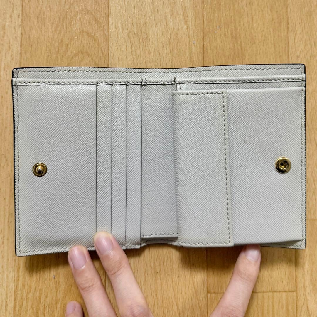 MARNI 二つ折り財布 ベージュ/イエロー