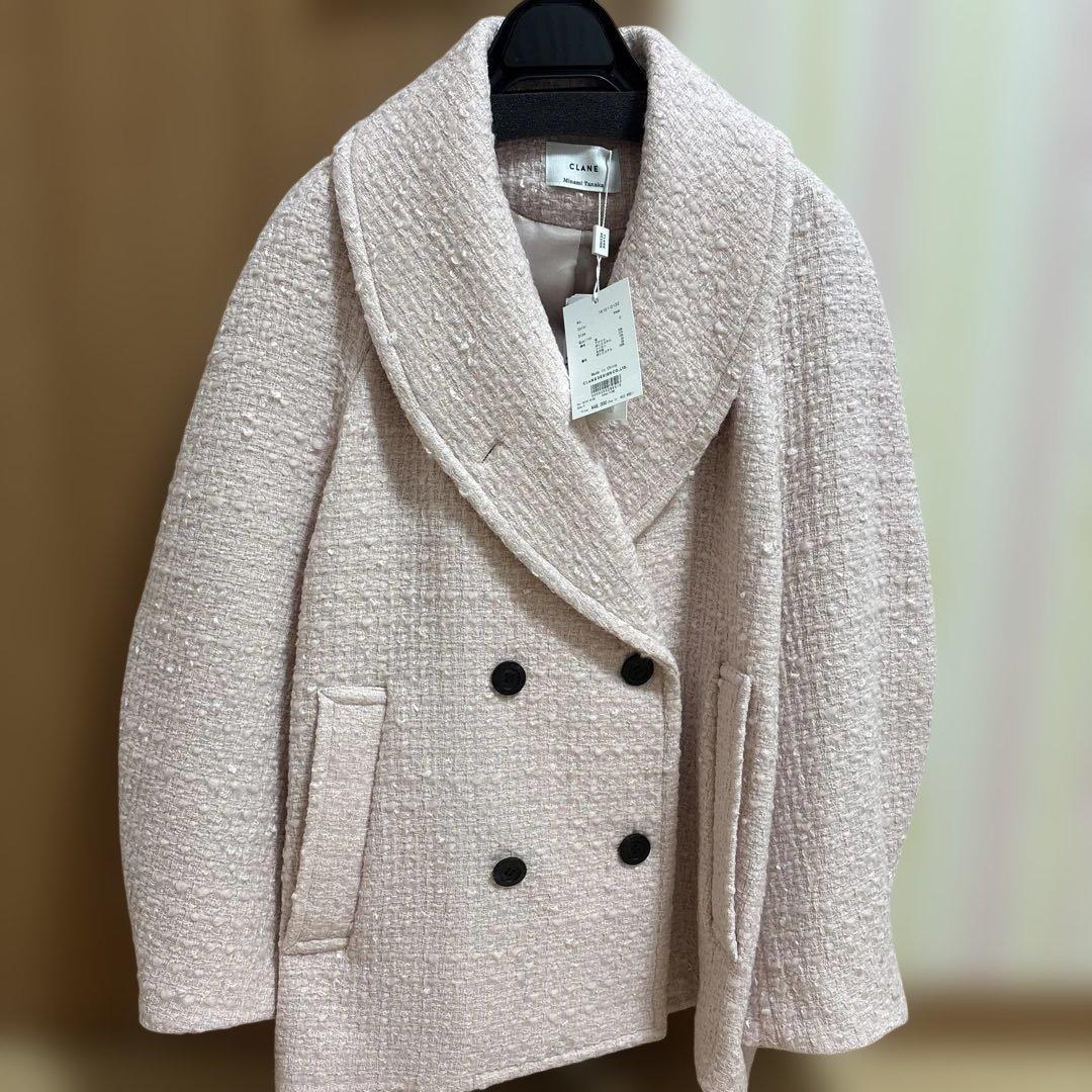 【お値下げ中】CLANE オーバーツイードコート　ピンク