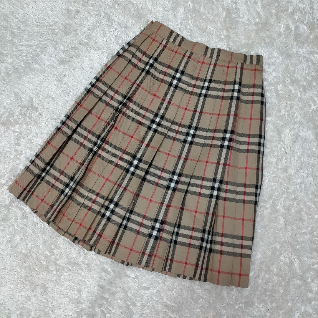 【極美品】BURBERRY’S ノバチェック ウール 2wayプリーツスカート