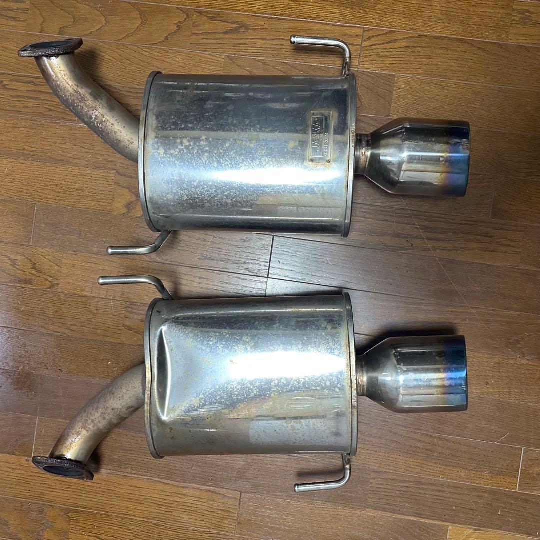 GReedy デュアルマフラー ステンレス　チタン　レガシィヒートグラデーション