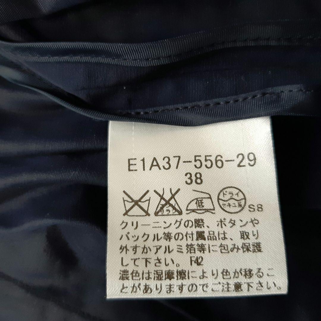 バーバリーブルーレーベル　ナイロンコート　ネイビー　38 八分袖 Aライン