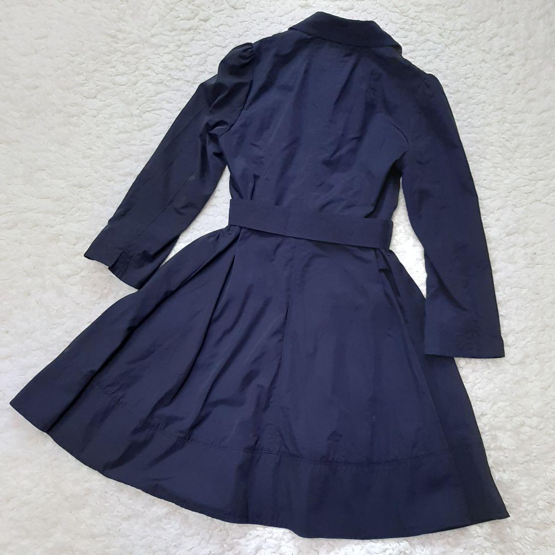 バーバリーブルーレーベル　ナイロンコート　ネイビー　38 八分袖 Aライン